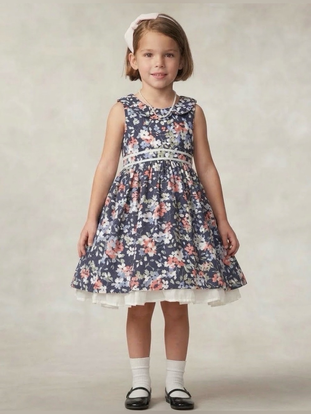 Ralph Lauren floral sleeveless ruffle dress